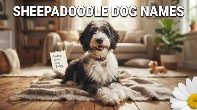 Sheepadoodle dog names with name generator