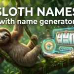Sloth names with name generator